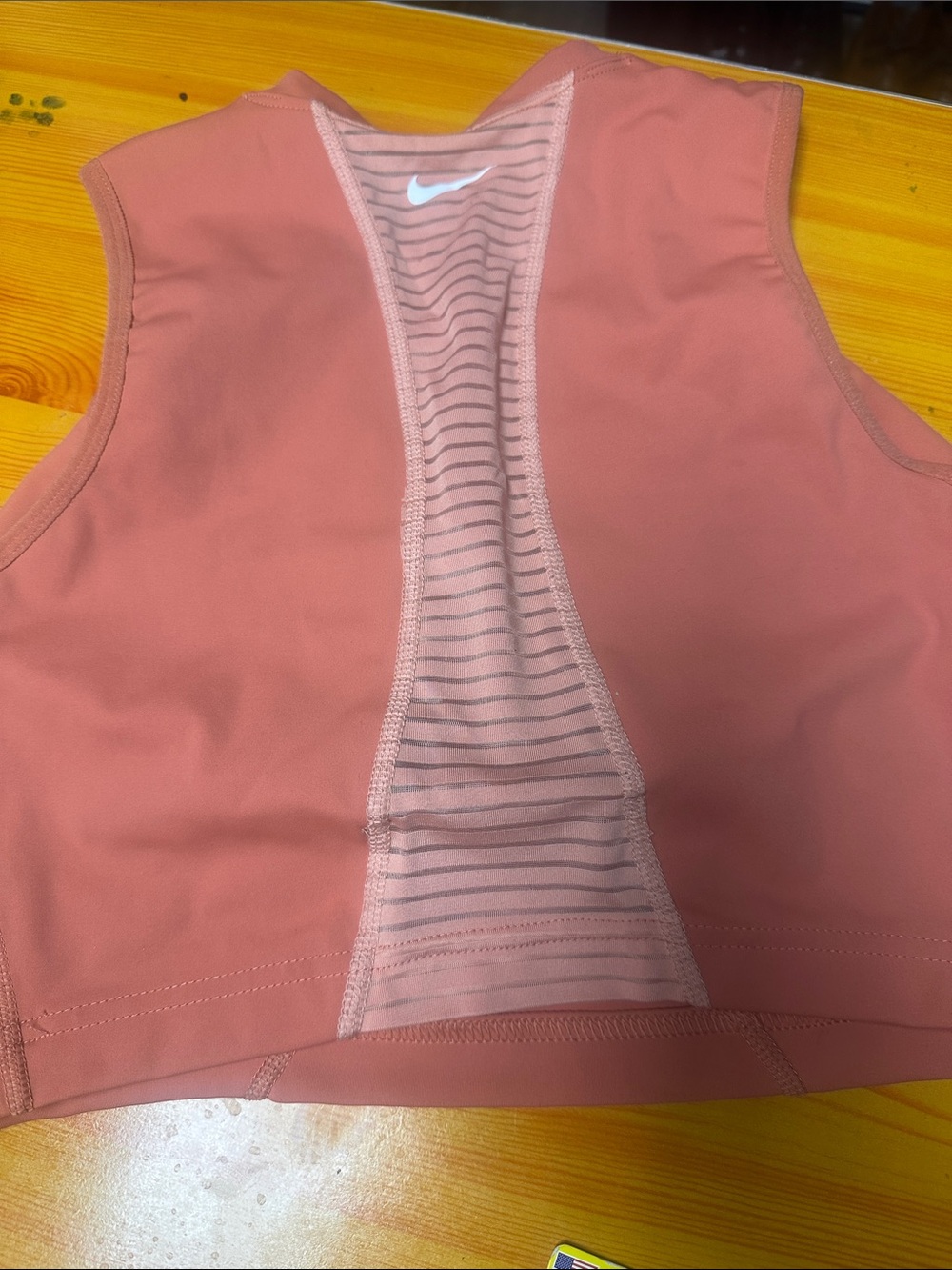 Nike Pink Mesh-Back Sports Bra Top